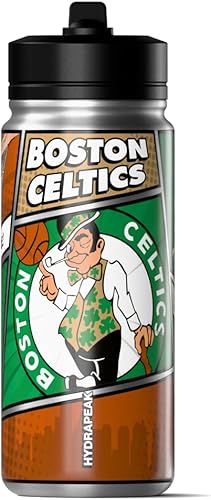 Miniatura 11 de Hydrapeak x NBA Los Angeles Lakers Botella de agua de 591 ml de acero inoxidable, botella deportiva con doble pared aislada con licencia oficial,