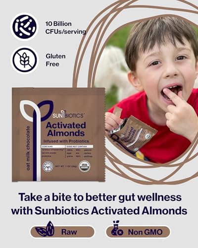 Image of Sunbiotics Activated Organic Sprouted Almonds - Oat Milk Chocolate, Pack of 2