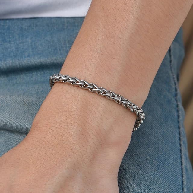 Image of Salty Alpha Anti Tarnish Bracelet for Men | Hand Bands for Boys | Wrist Bracelets for Man | Fashion Jewellery Accessories | Stylish Minimal Jewelry | Gift for Marriage, Birthday, Anniversary