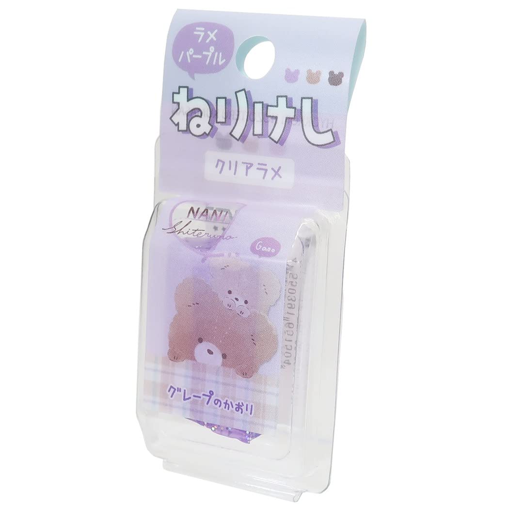 Amazon.co.jp: クリア ねりけし[消しゴム]なにしてるの くま/ラメ