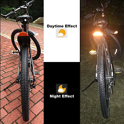 NICEDACK Bike Fender MTB Mud Guard, Front and Rear Bicycle Mudguard Set, Downhill Mountain Bicycle Fenders Fits 20" 26" 27.5" 29 inch and Fat Bike (Orange) - Thumbnail 6