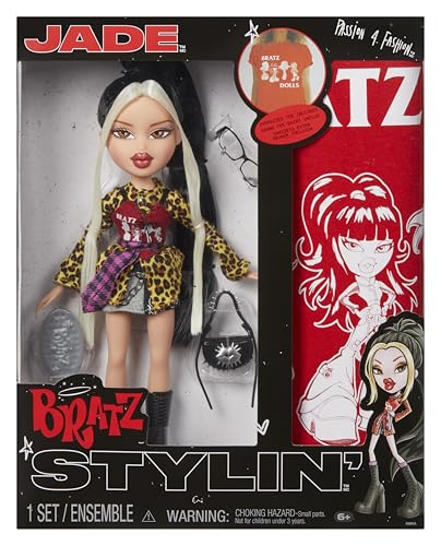bratz stylin39 jade fashion doll with customizable t-shirt for you and accessories
