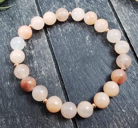 Miniatura 5 de Zenkeeper 116 cuentas de aventurina rosa para fabricación de joyas de 0.236 pulgadas (0.236 in), piedras preciosas de aventurina rosa sueltas