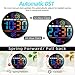 Jassurance 8in Round Digital Wall Clock, RGB Color Display, Auto DST, Temperature, Alarm Clocks for Living Room, Bedroom, Office, Classroom, Gym Countdown Timer