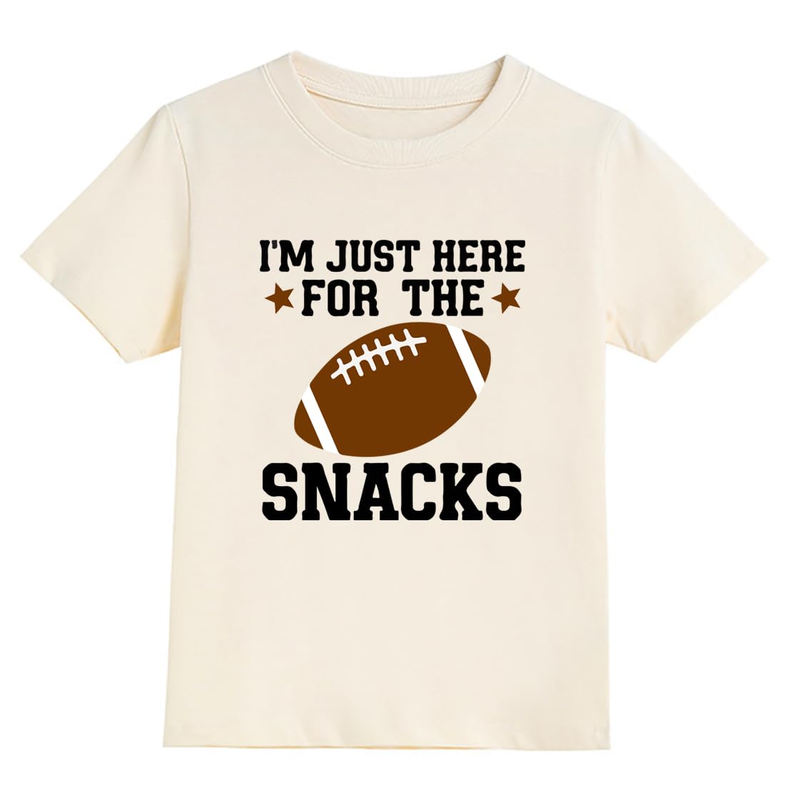 Joctoh Baseball Shirt Toddler Boys I'm Just Here for The Snacks Funny Football T-Shirt Kids Short Sleeve Summer Tees 2-10 T