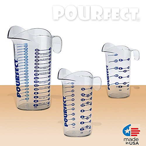 Pourfect 1, 2, and 4 Cup Beaker Set