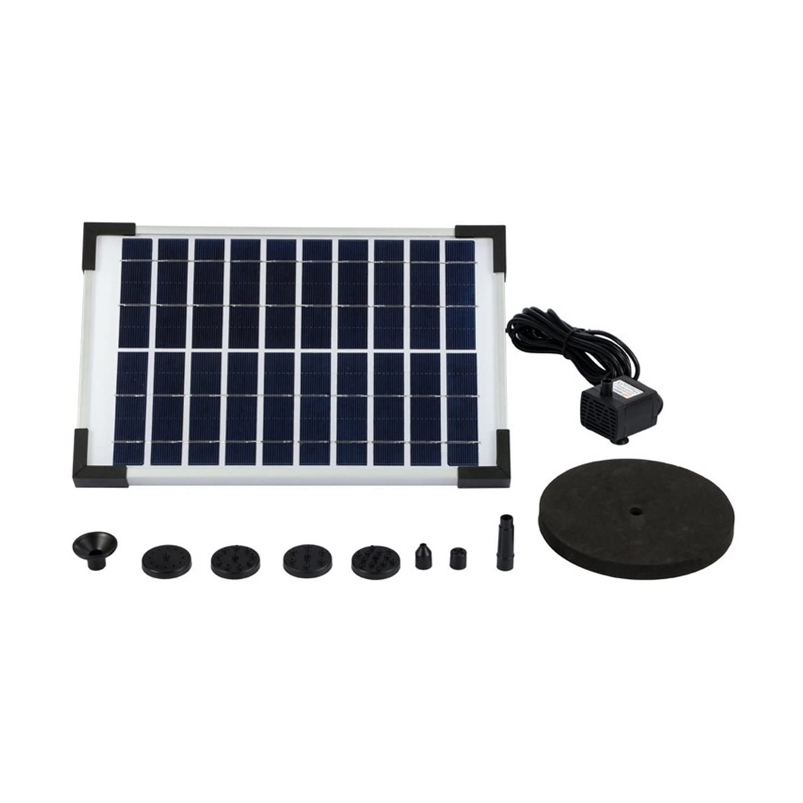 Solar Fountain With 6 Nozzles 2.5/1.5W Outdoor/Indoor Garden Decoration Water Efficient Use Of Energy(2.5W)