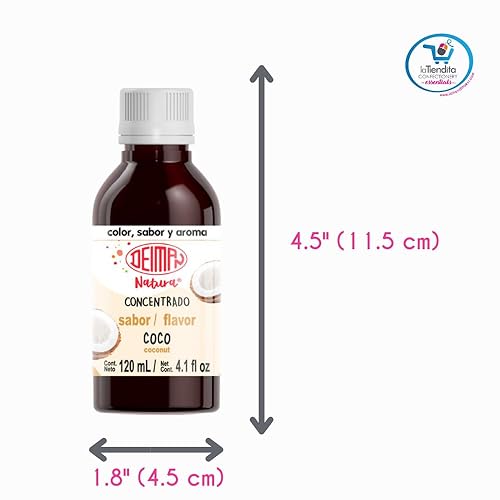 Miniatura 8 de Deiman Natura Concentrado de coco aromatizante artificial para alimentos (4 fl oz)