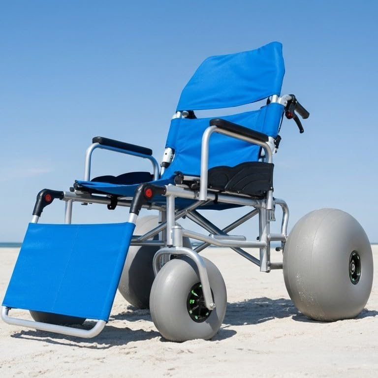 CXYTX Beach Wheelchair with Reclining Backrest