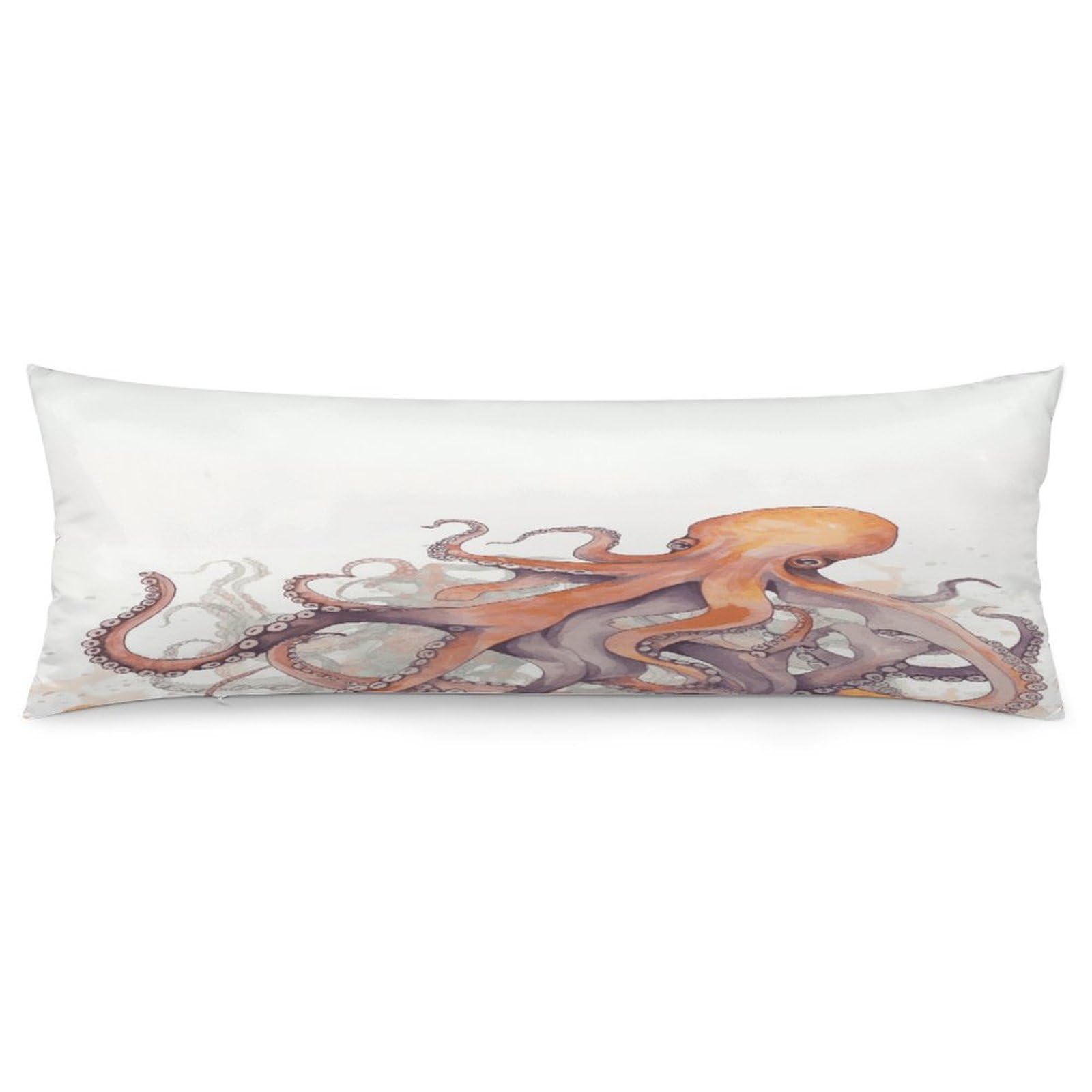 Octopus Tentacles Throw Pillow Cover Soft Lumbar Pillow Covers with Zipper Breathable Rectangular Cushion Case Polyester Pillow Case Decorative Body Pillow Cover for Couch Bed