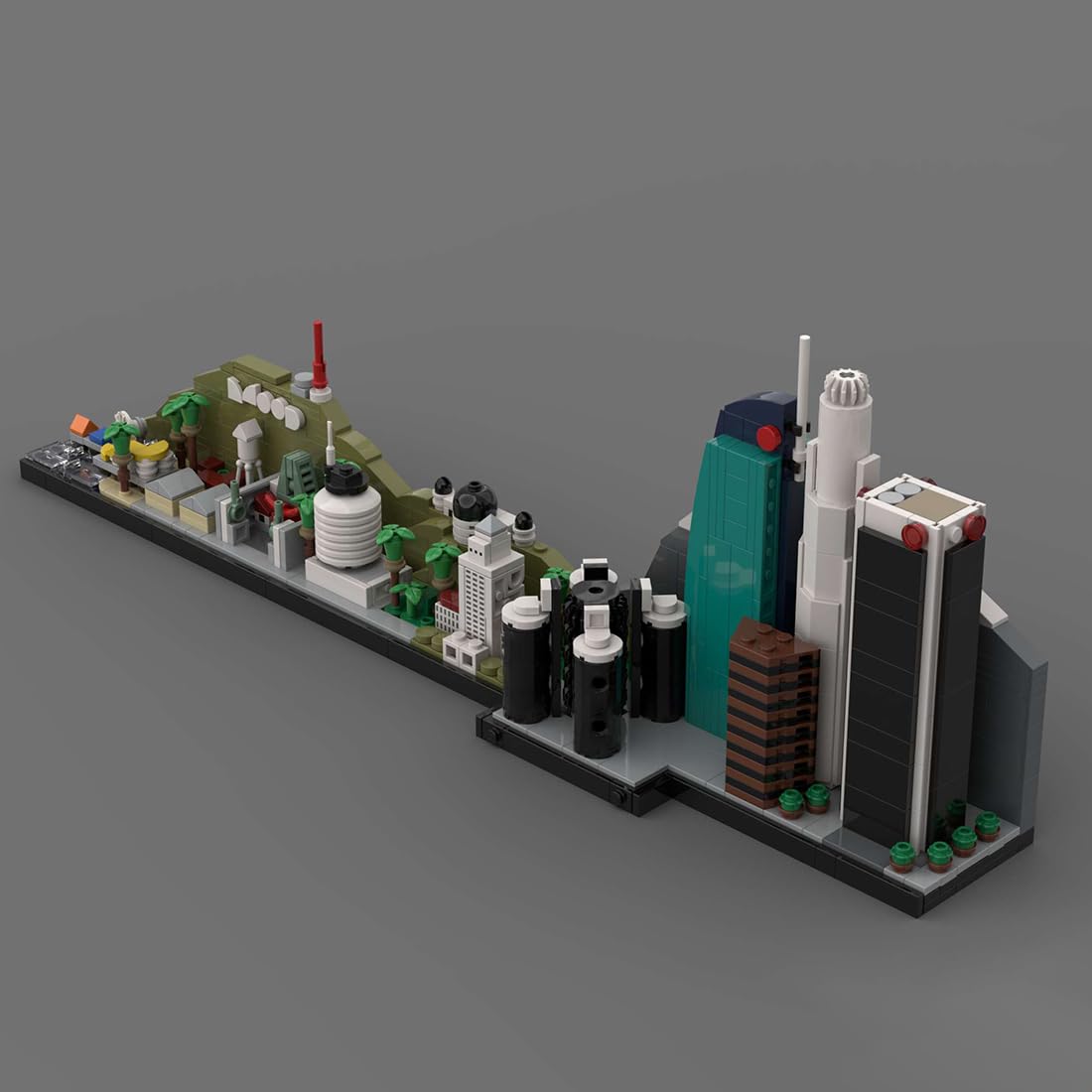 Architecture Los Angeles Klemmbausteine Bauklötze, Modular Modellbausatz New York Gebäude, 805 Stück Architektur Wahrzeichen-Kollektion Entworfen von electricboogalo Erwachsene 16+