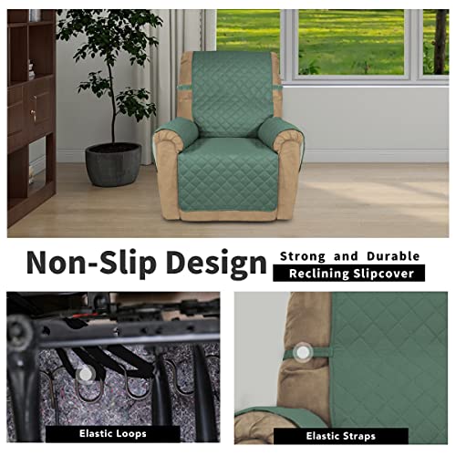 image for Easy-Going Recliner Chair Slipcover Reversible Sofa Cover Water Resist