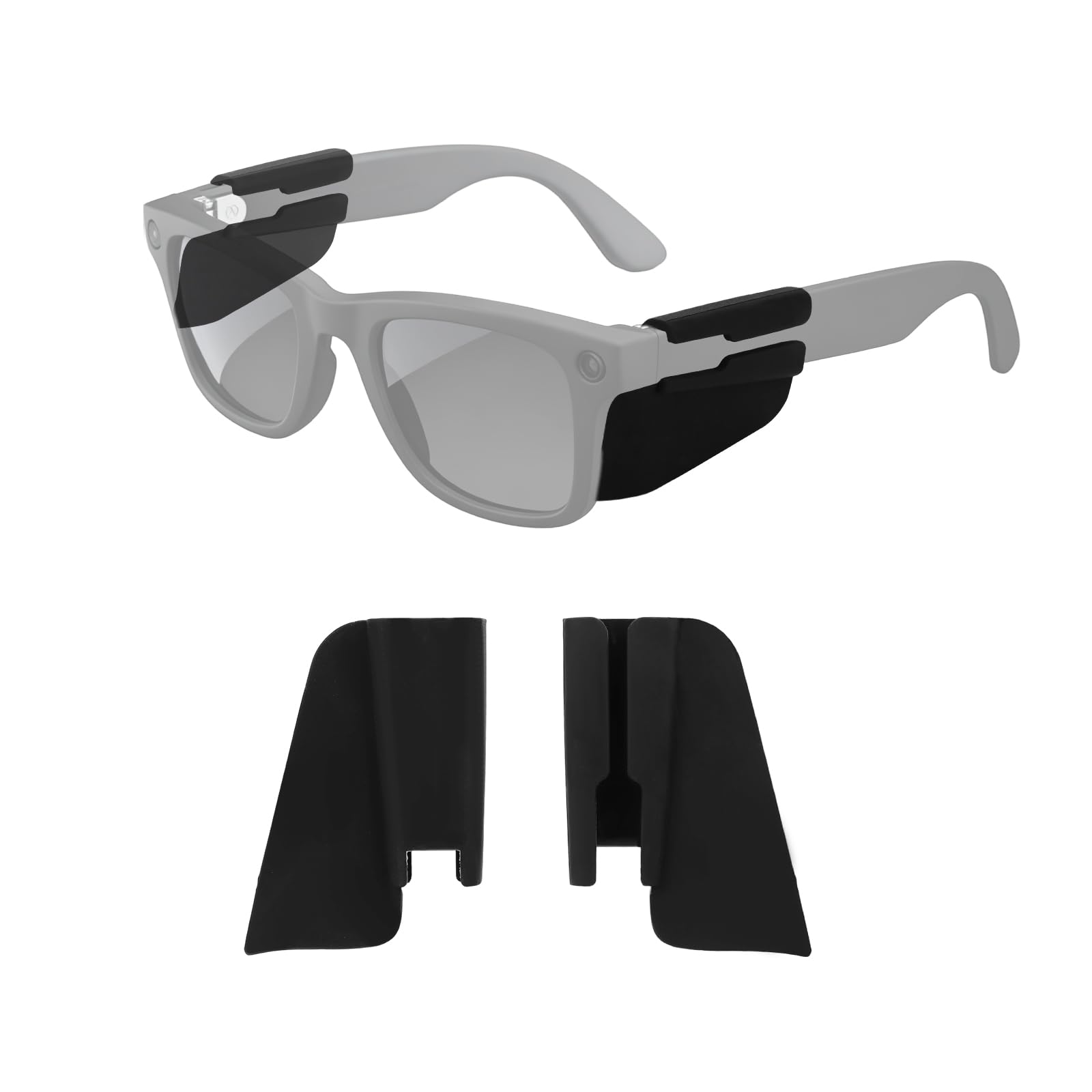 4pz Protezioni Laterali per Occhiali Intelligenti, Silicone Design Antiscivolo Accessori Protezione Occhi Compatibile con Ray-Ban Meta Wayfarer/Skyler