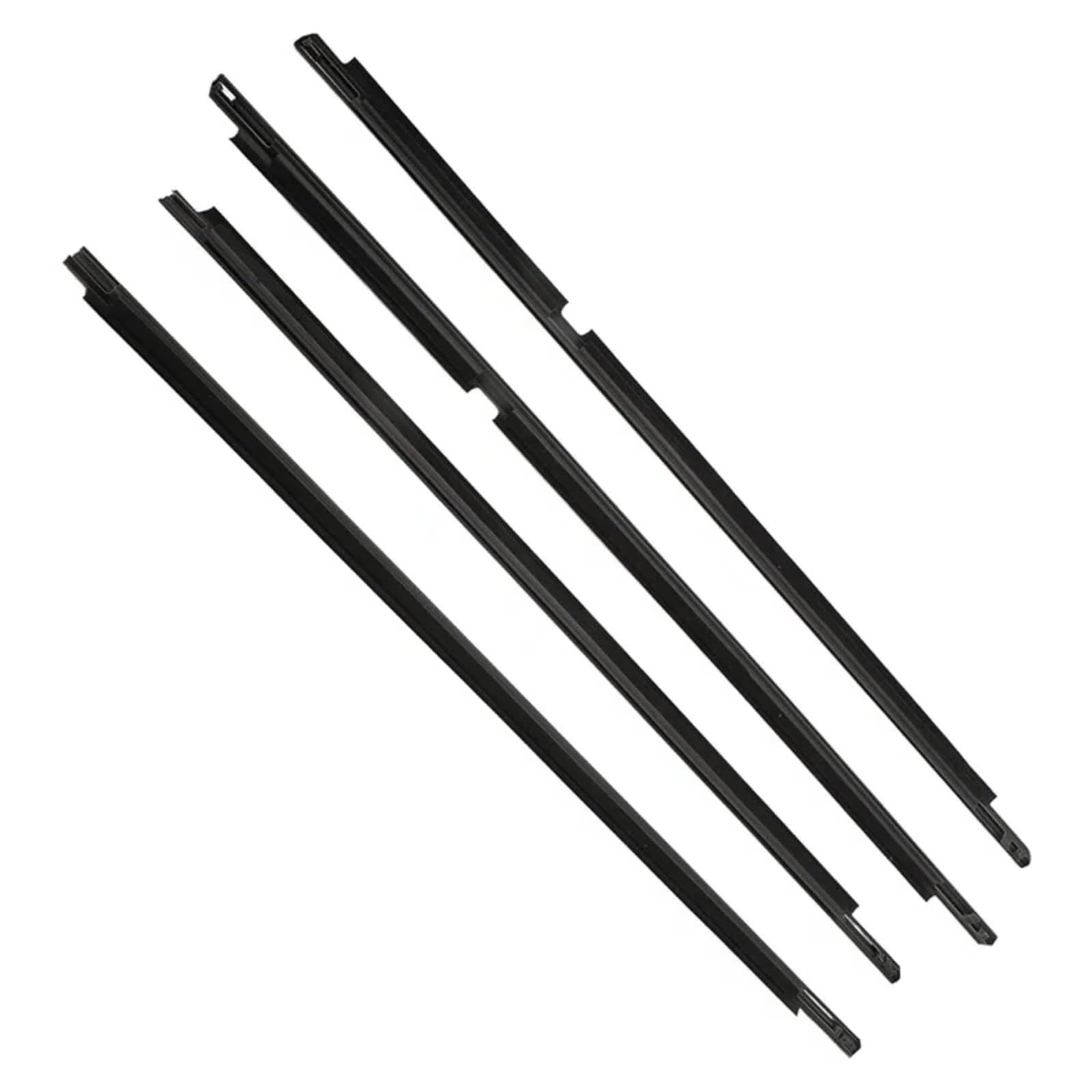 Automotive Window Seals Compatible with Lexus for LX570 1998-2007 4Pcs Car Window Weatherstrip Belt Trim Sealing Strips Outer Glass 7574060030 7572060061(Black)