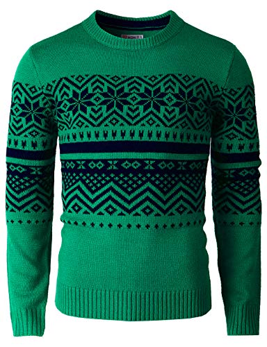 H2H Mens Casual Slim Fit Knitted Christmas Sweaters Holiday Party2