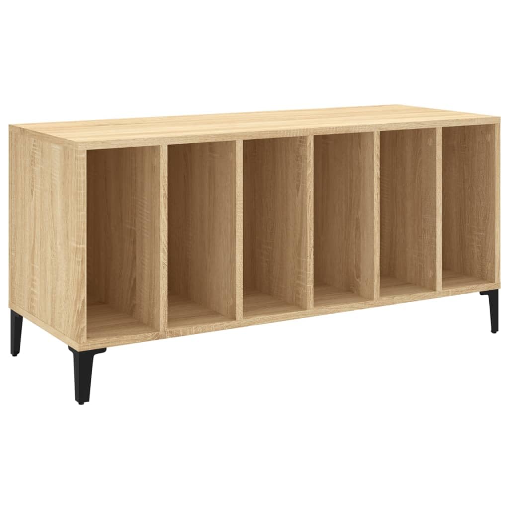 LAPOOH Mueble Discos Madera contrachapada Roble Sonoma 100x38x48 cm, Estanteria CD, Mueble Tocadiscos, Mueble para Discos, Mueble para Vinilos, Mueble para Tocadiscos - 831984