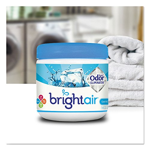 Bright Air 900090 Solid Air Freshener and Odor Eliminator, Cool and Clean Scent, Blue, 14 Ounces