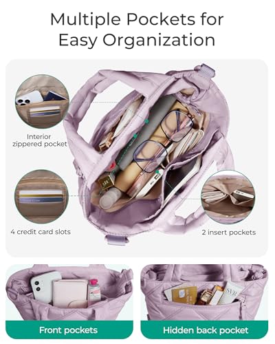 Image of BAGSMART Crossbody Bags for Women, Lightweight Purses for Women, Quilted Puffer Tote Handbags for Daily Use,Shop,Travel