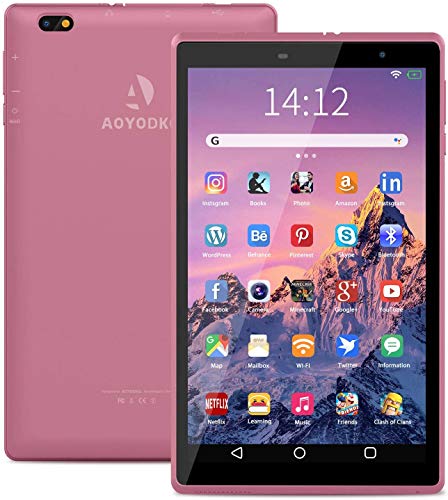 Tablet 8 Zoll 4G, Android 10.0 Zertifiziert von Google GMS, 3GB RAM, 32 GB ROM/128GB erweiterbar, IPS HD (1280 x 800),5000 mAh Quad Core,WiFi (Rosa)