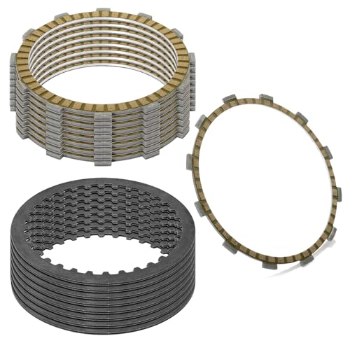 TOFR Twin Cam Extra Clutch Friction Plate Steel Disc Kits 37980-10 (37932-98 37913-98) for Harley 1999-2017 Touring Softail Dyna Road King Glide Electra Street Glide Street Bob Super Glide Fat Bob