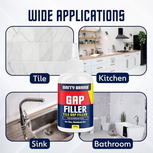 Image of UB Unity Brand Wall Repair Paste Tube Waterproof Crack Filler for Walls & Tiles Gap Filler | White Cement Sealant & Joint Repair Paste | Tile Grout Repair Waterproof for Bathroom & Wall Cracks (560 g)
