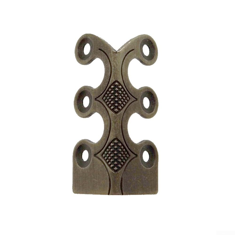 6 Stück Sockelleisten-Eckenschutz, Eisen-Sockelleisten-Eckenschutz, Vintage-Metall-Eckenschutz (Bronze)