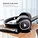 TaoTronics ANC Foldable Bluetooth Headphones Durable Over Ear Headphones with Soft Protein Ear Pads & 24 Hour Playtime CVC 6.0 Noise Cancelling Mic Wireless Headphones