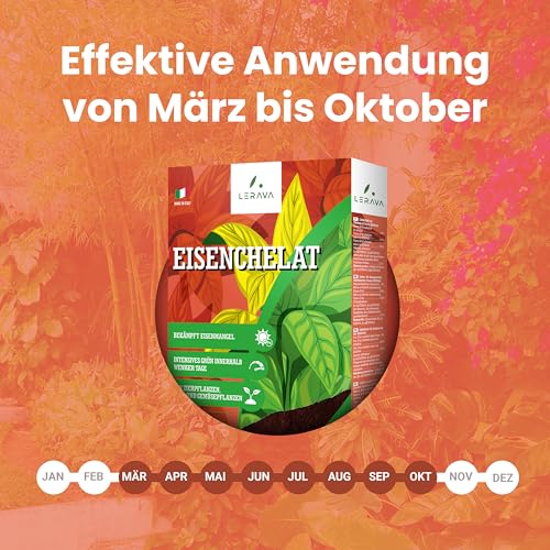 LERAVA® – Eisenchelat Dünger (200g) – Eisendünger für Pflanzen | Hortensien Dünger Eisen – Wirkt gegen Chlorose & Blattvergilbung – Kräftiges Blattgrün & sichtbarer Effekt nach wenigen Tagen 6