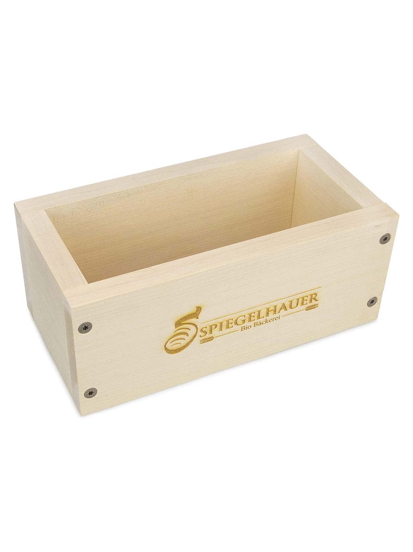 Bäckerei Spiegelhauer Sauerteig Starter Set Getrockneter Bio Lievito Madre 200 g, Demeter Weizenmehl Typ 550 1 kg, Teigschaber, Backrahmen aus Ahornholz, Bäckerleinen,…