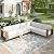 MIXPATIO Outdoor Patio Furniture Set, 6 Piece Sectional Rattan Wicker Sofa Couch, Outdoor Conversation Sets with 10" Extra Thick Cushions for Deck Backyard Lawn