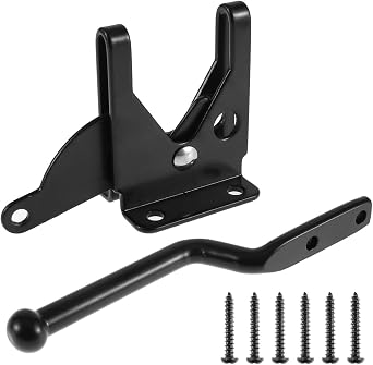 Gate Latch Self Locking Heavy Duty Gate Catch Weather Resistant Security Door Lock Automatic Lever Door Latch with Screws for Garden Gate Fence Gate Wood Gate