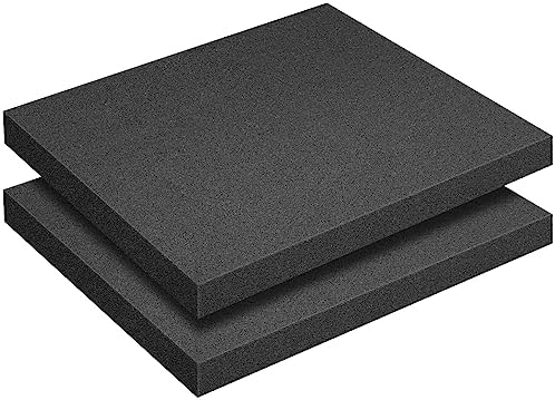 2 Pcs Polyurethane Foam Sheet- 15.7 x 11.8 x 1.5 Inch Cuttable Foam Inserts for Cases- Packing Foam Pads for Toolbox Camera Storage and Crafts