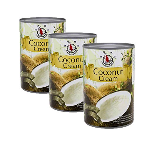 Crema de coco en lata de 400 ml - Pack de 3 unidades