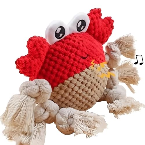 Hundespielzeug Jouet Chien Sonore | Durables Peluche pour Chien avec Pattes en Corde | Jouet Occupation Chiot et Petits Chiens | Doudou Jouets Chien Interactif...