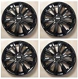  Unit.ec 4X Radkappen 15 Zoll in schwarz für z.b. Mini Inkl Embleme