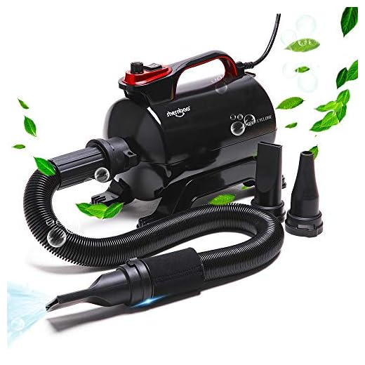 shernbao High Velocity Professional Dog Pet Grooming Hair Force Dryer Blower (5.0HP Super Cyclone)