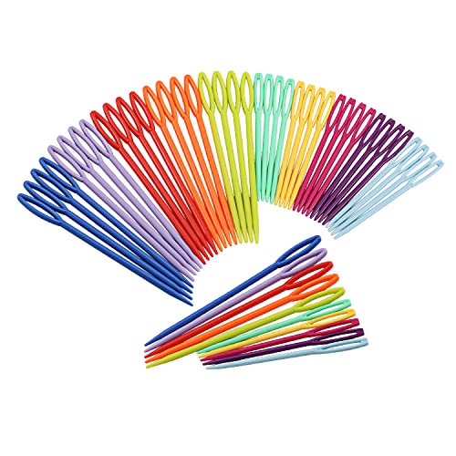 50 Pcs Plastic Sewing Needles, iFergoo 25 Pcs 3.5