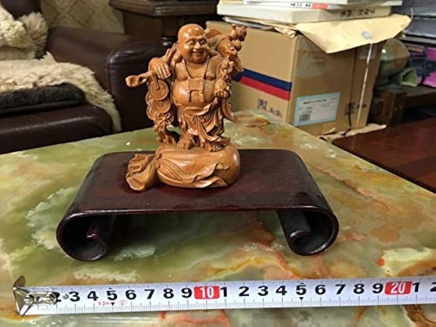 Amazon.co.jp: 大黒天 七福神 木彫 縁起物 置物仏教美術 中国