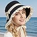 Vistnale Women's Pioneer Bonnet - Colonial Peasant Hat, Prairie Cap, Maid Cosplay Costume Accessory