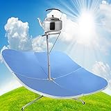 ANXYYDS Cuisinière Solaire à Concentration 1800 W Portable et détachable pour Camping, Four Solaire parabolique, ustensiles de Cuisine pour Barbecue, Pique-Nique en Plein air, 1,5 m de diamètre