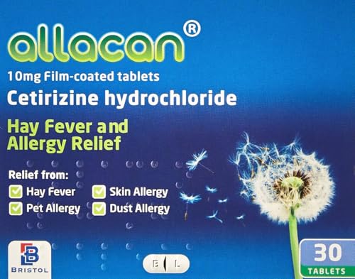 Allacan Cetirizine Hayfever Allergy Tablets