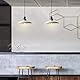 Glighone Pendelleuchte Weiss Deckenleuchte Hängend Hängelampe E27 Retro Vintage Hängeleuchte für Schlafzimmer Wohnzimmer Esstisch Küchenlampe Suspension