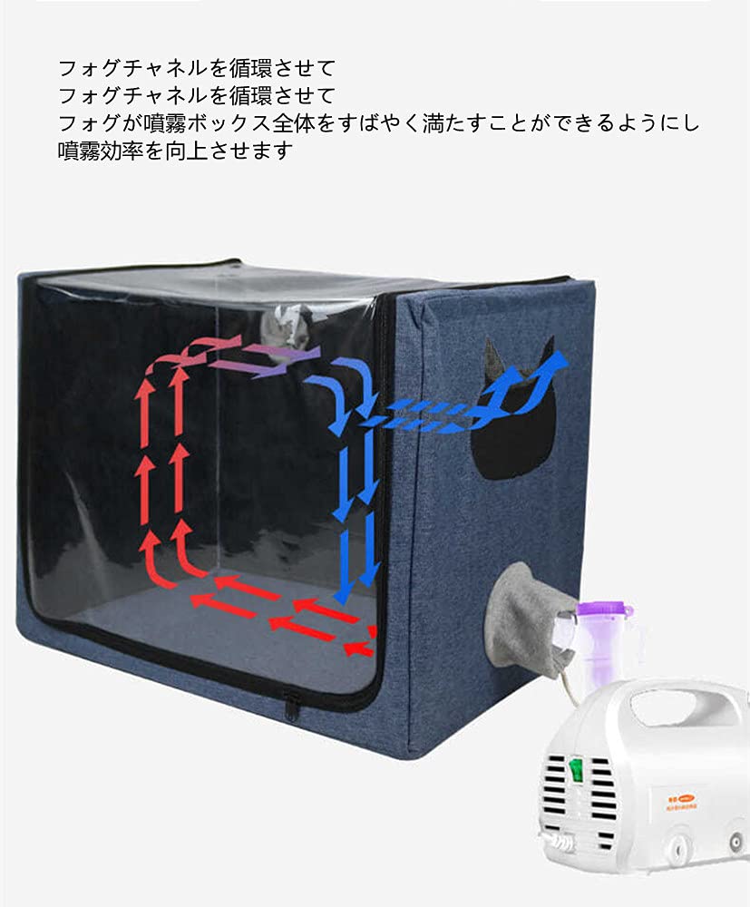 Amazon | ペットの酸素室 猫と犬の噴霧ボックス 折りたたみ式の