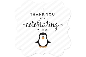 Andaz Press Penguin Arctic Frame Gift Tags: A Touch of Elegance for Sentimental Celebrations