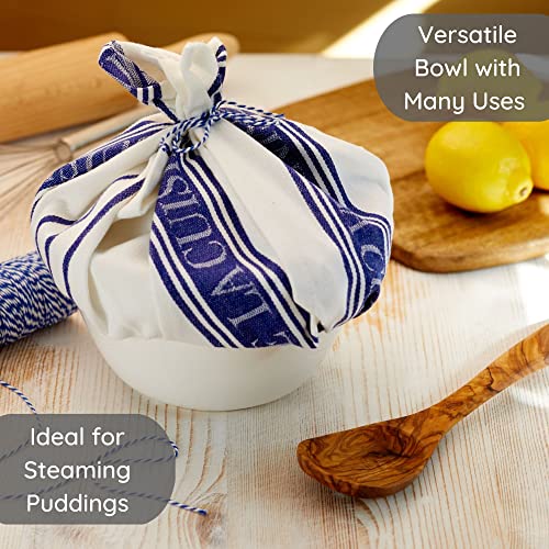 Traditional Ceramic Pudding Basin For Steaming Set Of 3 - Christmas Pudding Mold - Ovenproof Durable & Sturdy White Porcelain - Timeless Vintage Mixing Bowls - Easy Clean - Made In Europe From Muldale #TOP5