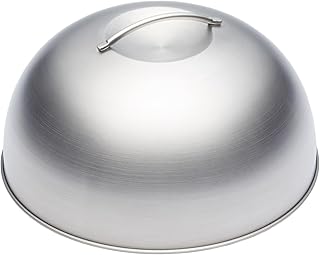 MasterClass Melting Dome and Burger Cover, Burger Steamer, Cheese Melter, Stainless Steel, 22.5 x 12 x 16 cm, Silver, Metallic