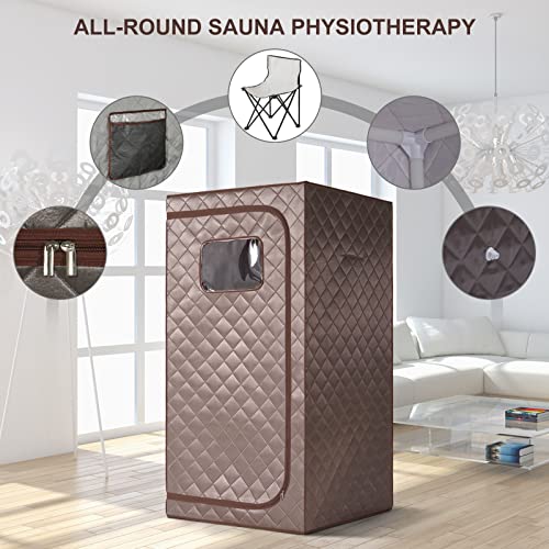 Portable Steam Sauna, Full Size Personal Home Sauna, With 1500W Steam Generator And Timing Control Remote, Foldable Chair, Steam Saunas For Home Spa #TOP6