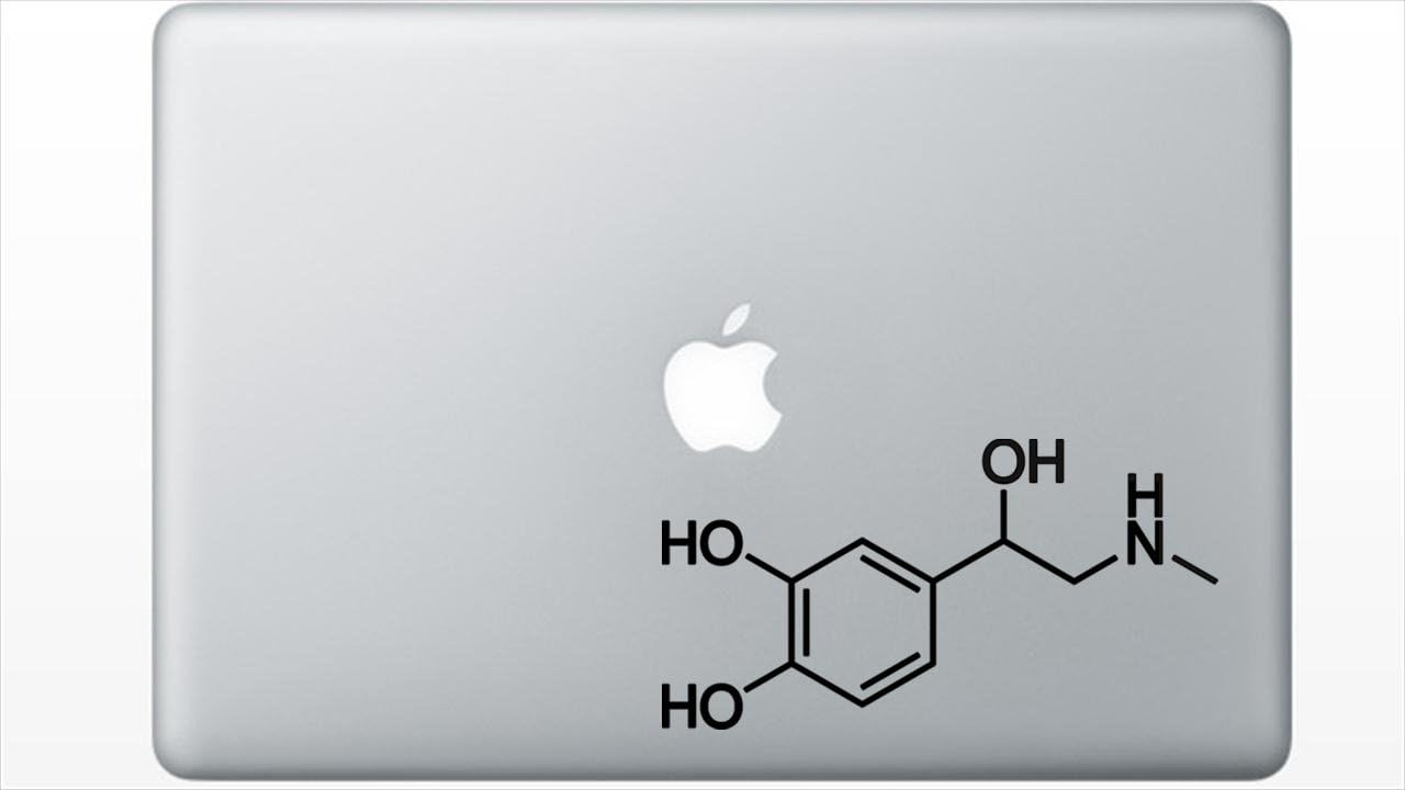 Adrenaline Molecule Structure decal sticker by Buttered Kat (Black)