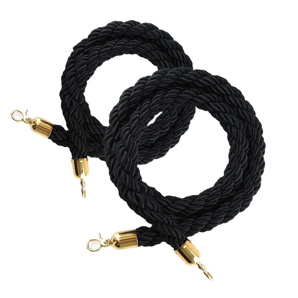 Corde de contrôle des foules noire de 1,2 m pour accueil tapis rouge et inaugurations