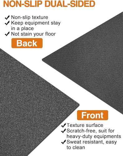 Innhom Floor Protection Mat for Sports Equipment - High Density PVC, 152 x 76 cm & 200 x 90 cm, Under Treadmill, Elliptical Trainer, Peloton Bicycle - Image 5
